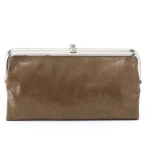 Hobo International Lauren Clutch Wallet Purse Floral Lined Leather Kiss Lock OS